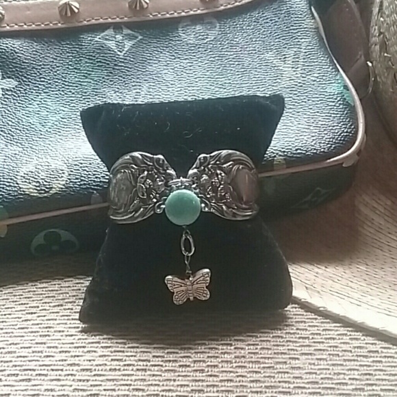 hand made Jewelry - Spoon bracelet turquoise